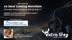 Extra Life 24-hour Marathon - November 2, 2019 at 8am Central Time